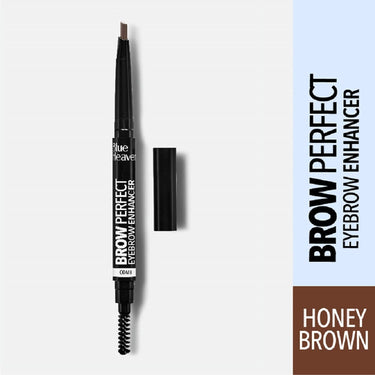 Blue Heaven Brow Perfect Eyebrow Enhancher, Long Lasting, Smudge Proof, Waterproof Eyebrow Pencil, One Swipe perfect finish, Honey Brown, 0.30gm